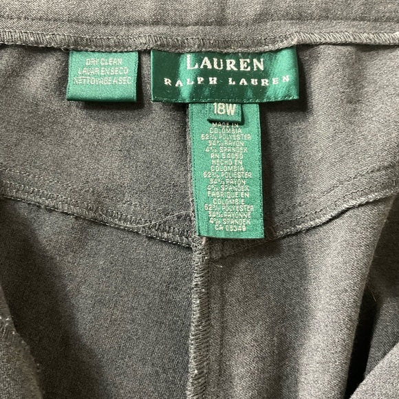 LAUREN RALPH LAUREN WOMEN'S Poly Blend Pants Size 18W Color Dark Grey - Picture 9 of 9